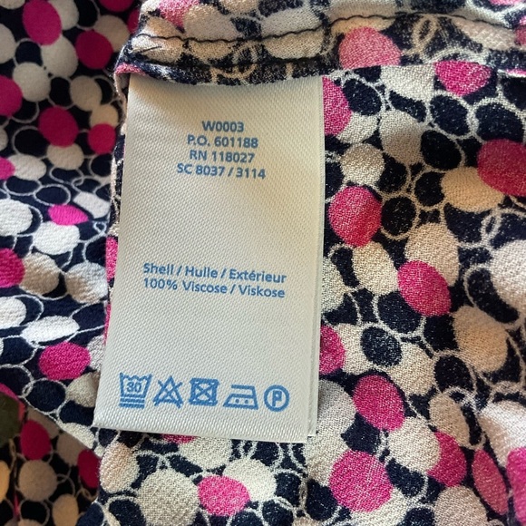 Boden Aurelia Tunic Top Pink Spotty Dot Relaxed Fit 3/4 Sleeve US Size 12R 12 - Picture 8 of 8